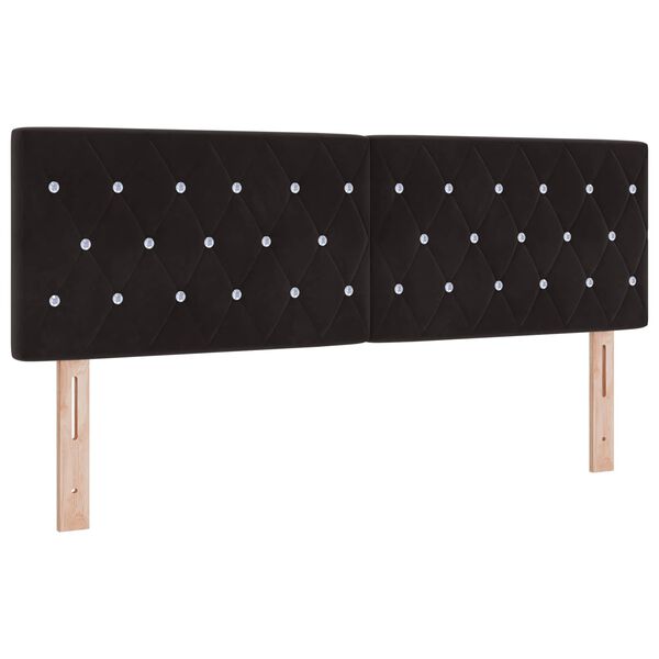 vidaXL T&ecirc;te de lit Noir 160 cm Velours