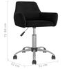 vidaXL Chaises &agrave; manger pivotantes lot de 4 Noir Velours