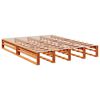 vidaXL Lit biblioth&egrave;que sans matelas cire marron 150x200 cm pin massif