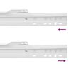 vidaXL Glissi&egrave;re de tiroir 12 pcs Blanc 400 mm Acier