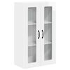 vidaXL Cabinet en verre mural LUCCA Blanc brillant 60 x 31 x 100 cm