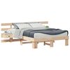 vidaXL Cadre de lit avec t&ecirc;te de lit Marron 135 x 190 cm Pin massif