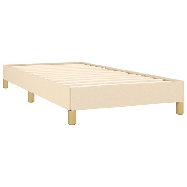 vidaXL Cadre de lit sans matelas cr&egrave;me 90x200 cm tissu