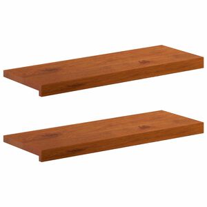 vidaXL Nez de marche 2 pi&egrave;ces 80 x 25 x 2 cm Marron