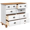 vidaXL Commode ASKIM Blanc 91 x 40 x 79 cm Bois de pin massif