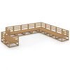 vidaXL Salon de jardin 11 pcs marron miel bois de pin massif
