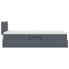 vidaXL Lit de Rangement avec matelas Gris fonc&eacute; 90 x 190 cm Velours