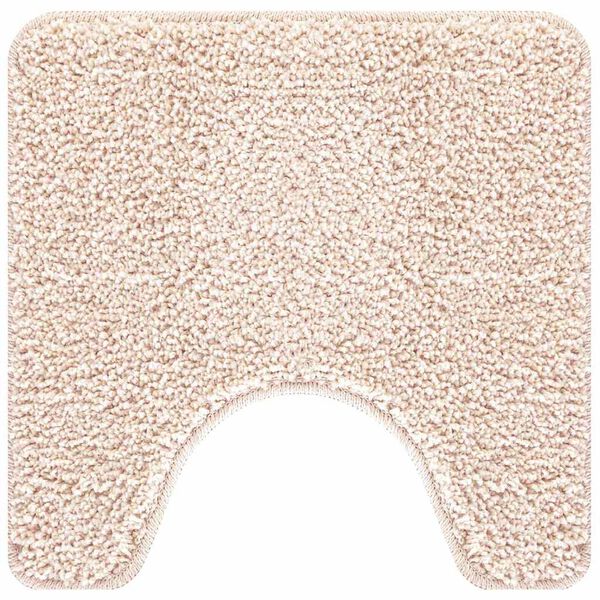 vidaXL Tapis de bain antid&eacute;rapant avec d&eacute;coupe pour toilette Cr&egrave;me