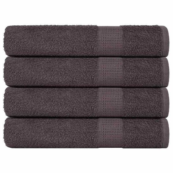 vidaXL Serviettes de sauna FROGN 4 pcs anthracite 80x200 cm 360 g/m²