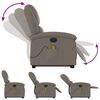 vidaXL Fauteuil inclinable de massage &eacute;lectrique Taupe Tissu