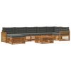 vidaXL Ensemble de canap&eacute;s d'ext&eacute;rieur 8 pc Naturel et Anthracite