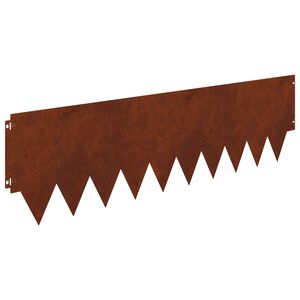 vidaXL Bordure de Pelouse 20 pc 103 x 30 cm Acier Rouill&eacute;