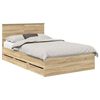 vidaXL Cadre de lit Ch&ecirc;ne Sonoma 120 x 200 cm Bois Ing&eacute;nierie