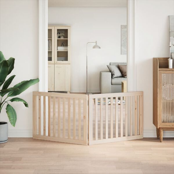 vidaXL Barri&egrave;re pour chien pliable &agrave; 2 panneaux 160 cm Bois de peuplier