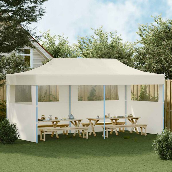 vidaXL Tente de réception pliable crème 3 x 6 m