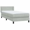 vidaXL Sommier &agrave; lattes de lit et matelas gris clair 90x220 cm velours