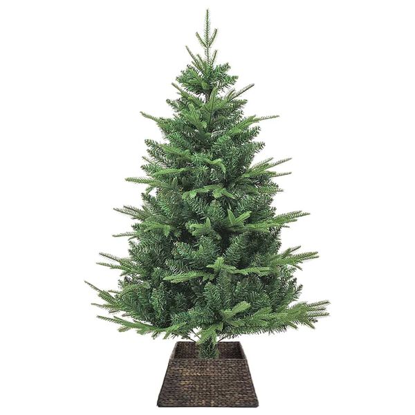 vidaXL Collier de sapin de No&euml;l Noir 50 x 50 x 25 cm Jacinthe d'eau