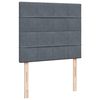 vidaXL Sommier &agrave; lattes de lit et matelas gris fonc&eacute; 120x190cm velours