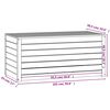 vidaXL Bo&icirc;te de jardin gris 101x50,5x46,5 cm bois massif de pin
