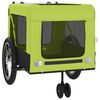 vidaXL Remorque de v&eacute;lo pour animaux de compagnie vert et noir