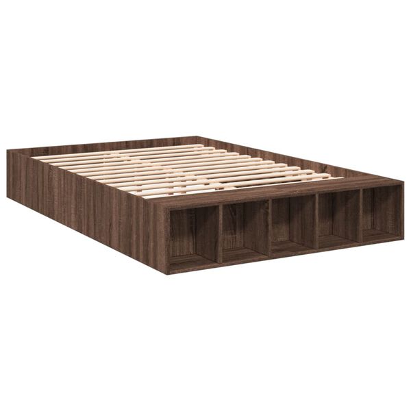 vidaXL Cadre de lit sans matelas ch&ecirc;ne marron 120x190 cm