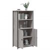 vidaXL Buffet haut sonoma gris 62x36x121,5 cm bois d'ing&eacute;nierie