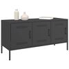 vidaXL Meuble TV noir 100,5x39x50,5 cm acier