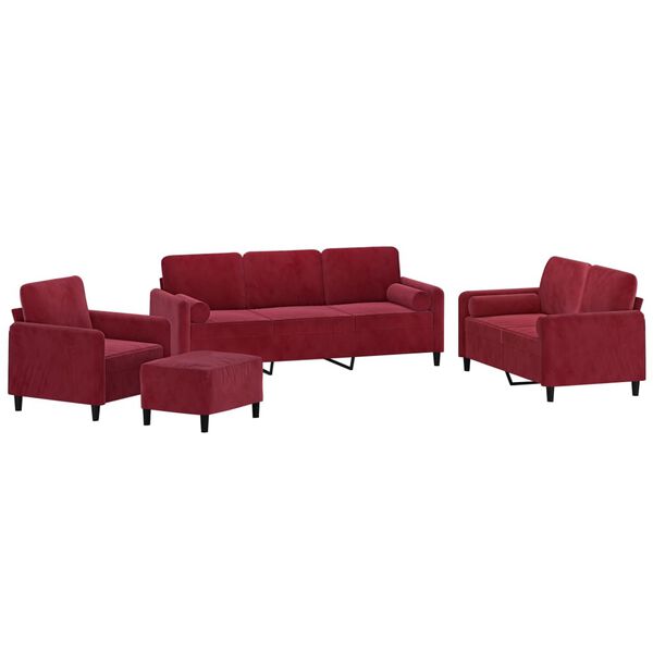 vidaXL Ensemble de canap&eacute;s 4 pcs coussins d&eacute;coratifs et coussins