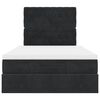 vidaXL Cadre de lit ottoman avec matelas noir 120x190 cm velours