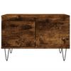 vidaXL Table basse ch&ecirc;ne fum&eacute; 55x55x36,5 cm bois d'ing&eacute;nierie
