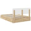 vidaXL Lit de Rangement Ch&ecirc;ne Sonoma 140 x 190 cm Bois d'ing&eacute;nierie