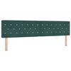 vidaXL Lit &agrave; ressort LED avec matelas Vert fonc&eacute; 200 x 200 cm Velours