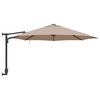 vidaXL Parasol de jardin Taupe 248 x 248 x 148 cm Polyester et Acier