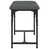 vidaXL Banc &agrave; manger gris fonc&eacute; 62x32x45 cm acier et tissu