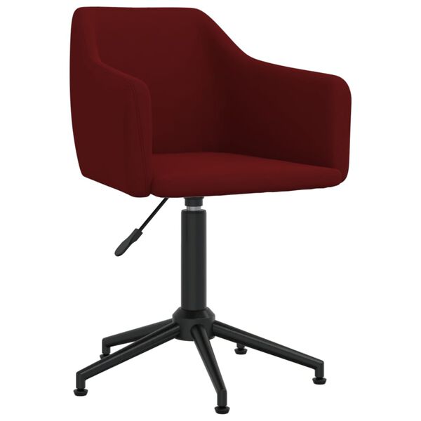 vidaXL Chaises pivotantes &agrave; manger lot de 2 Rouge bordeaux Velours