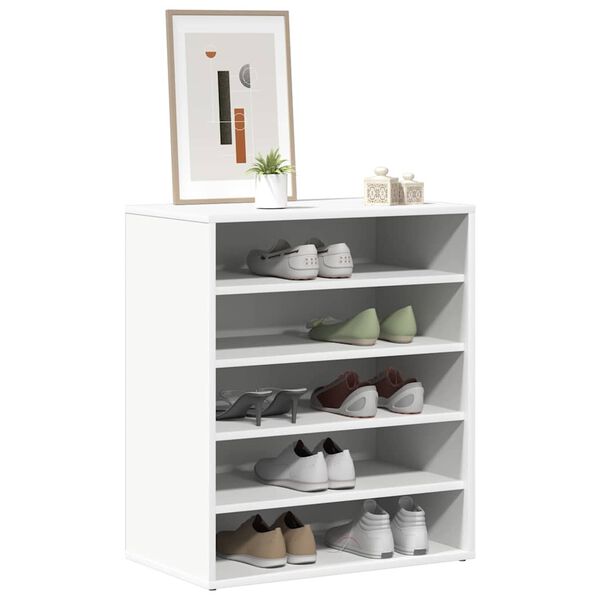 vidaXL Armoire &agrave; chaussures Blanc 60x35x70 cm Bois d&rsquo;ing&eacute;nierie