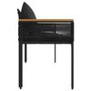 vidaXL Banc ext&eacute;rieur avec coussin Noir 117 x 54 x 74.5 cm polyrotin