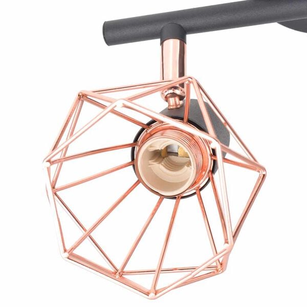 vidaXL Plafonnier avec 2 ampoules LED à filament 8 W