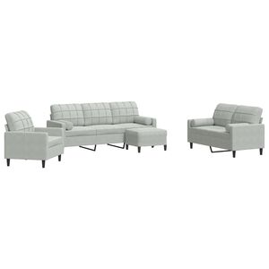 vidaXL Ensemble de canap&eacute;s 4 pcs et coussins et traversins velours