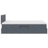 vidaXL Lit de Rangement avec matelas Gris fonc&eacute; 120 x 190 cm Velours