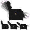 vidaXL Fauteuil inclinable de massage électrique noir velours