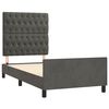 vidaXL Cadre de lit sans matelas gris fonc&eacute; 100x200 cm velours