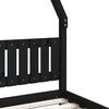 vidaXL Cadre de lit pour enfants noir 90x190 cm bois de pin massif