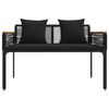 vidaXL Ensemble de meubles d'ext&eacute;rieur 4 pcs Noir Rotin PE