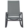vidaXL Chaises &agrave; bascule de jardin lot de 2 Textil&egrave;ne Gris fonc&eacute;