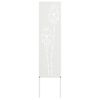 vidaXL &Eacute;cran de confidentialit&eacute; de jardin Fretwork Blanc 32 x 140 cm