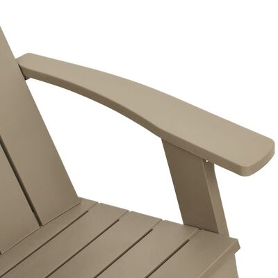 vidaXL Chaise de jardin Adirondack marron clair 75x88,5x89,5 cm PP