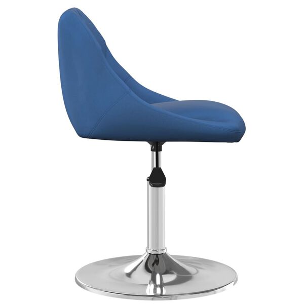 vidaXL Chaises pivotantes &agrave; manger lot de 4 Bleu Velours