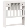 vidaXL Lit biblioth&egrave;que sans matelas blanc 90x200cm bois de pin massif