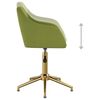 vidaXL Chaises pivotantes &agrave; manger lot de 2 vert clair velours